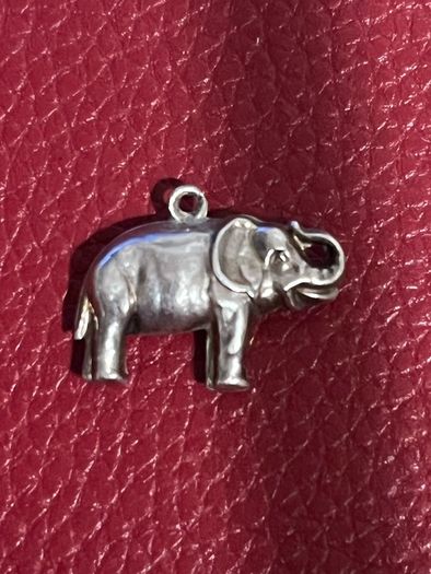 Small Vintage Silver Elephant Pendant