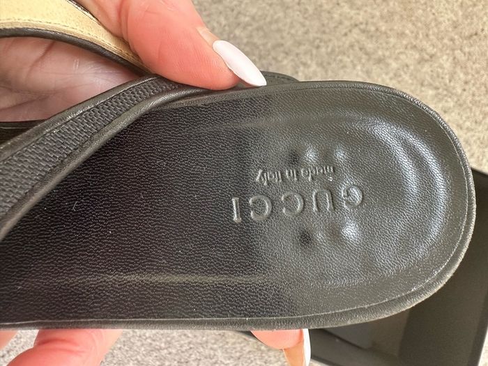 Gucci (boxed) kitten heel slingback size 5