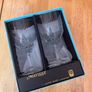 Vintage Jaffe Rose Matisse Hand Engraved Crystal Wine Glasses - Pair & Original Box Image 3