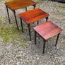 Vintage Mid-Century Mahogany Nest of 3 Tables Image 2
