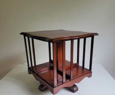Vintage Irish Mahogany Table-Top Revolving Bookcase by The Kilkenny Woodworkers