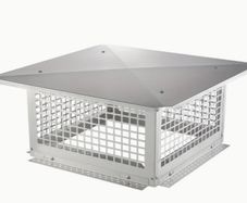 NEW UNOPENED Stainless Steel Fireplace Chimney Cap Cowl Cover, 43x43cm