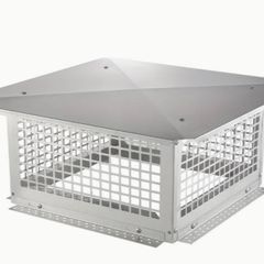 NEW UNOPENED Stainless Steel Fireplace Chimney Cap Cowl Cover, 43x43cm