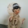 Mid-century handpainted porcelain geisha girl Image 3