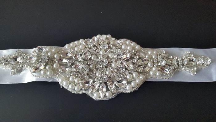 Bride's Crystal and Pearl Sash