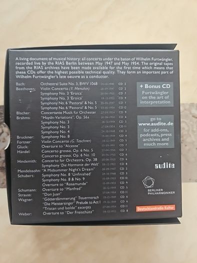 Wilhelm Furtwangler, Berlin Philharmoniker 13CD Boxset - Live In Berlin...The Complete RIAS Recordings