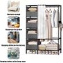 New Metal Clothes Rail with Storage Shelves Image 3