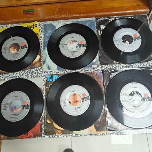 6 T.Rex Marc Bolan German PS 7"s