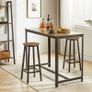 NEW SALE | Set of 2 Bar Stools, Tall Breakfast Bar Stools with Footrest for Kitchen, Industrial Bar Chairs for Party Room Image 5