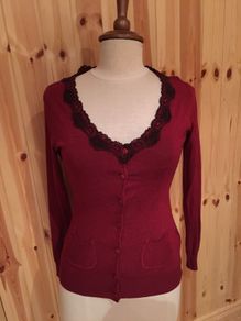 Designer Cardigan with Lace detail