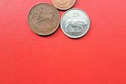 1990 Irish 1p, 2p and 5p