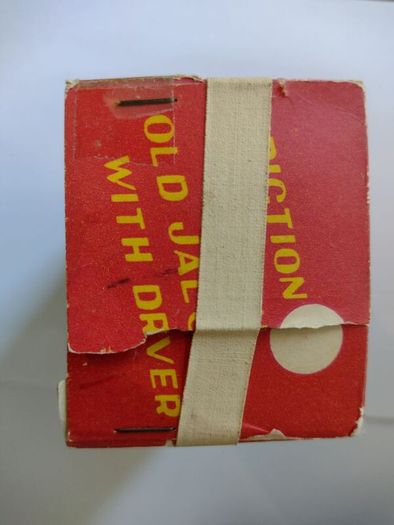 Line-Mar : Friction Siren Old Jalopy with Driver - Boxed (1940s - 1950s Rare)