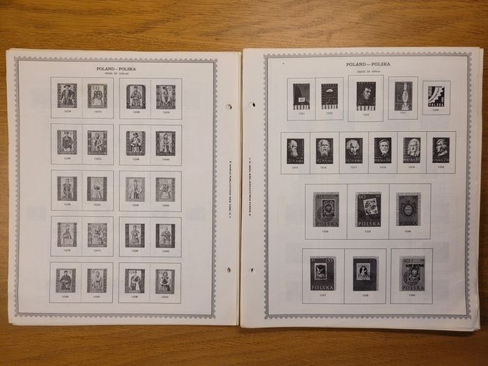 Poland 1946 -1983  Minkus Stamp album pages partially filled