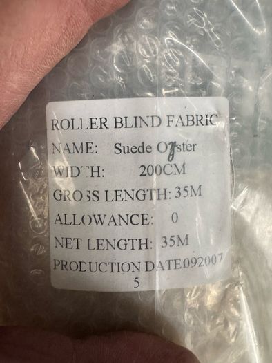 3 x Commercial Roller Blind Fabric Rolls - Faux Suede & Blackout (90m+ Total)