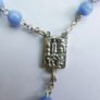 Vintage Rosary With Blue Beads and Rosary Pouch Image 6
