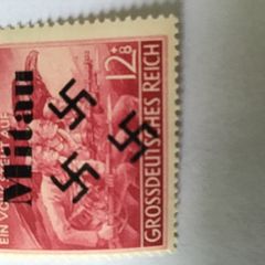 Rare WW2 German stamp - overprint for occupied territory