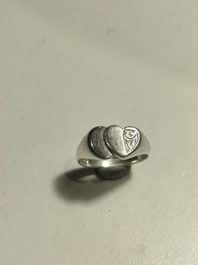 1978 Double Heart Sterling Silver Ring