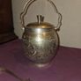 Antique silver plate sugar bowl with tongs Image 4