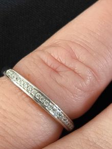 9ct white gold wedding/eternity ring