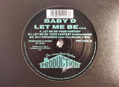 Baby D - Let Me Be Your Fantasy - Production House Records - HUGE Early 90s UK Vocal HOUSE Breaks Club CLASSIC! Original 92 PRESSING!!