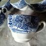 Staffordshire Liberty Blue 7 Teacups Image 3