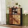 10 Drawers Dresser with Mesh Doors, Fabric Chest of Drawers for Bedroom, Sturdy Metal Frame Storage Cabinet Image 6