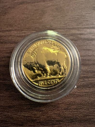 1937 Gold plated Buffalo Nickel