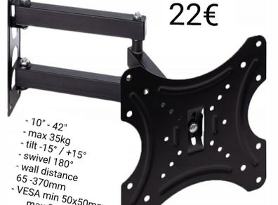 TV Wall Mount Bracket Tilt Swivel 10-42"