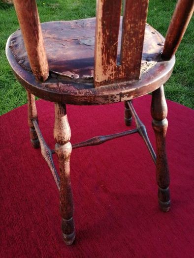 Antique Art Nouveau Rustic Ladies Chair c. 1880