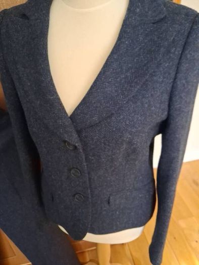 Stunning Hobbs Fully Lined Pure Wool Navy Trouser Suit 10-12