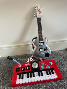Little Tikes Electric Guitar Keyboard with Mic Bundle
