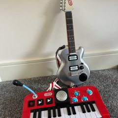 Little Tikes Electric Guitar Keyboard with Mic Bundle