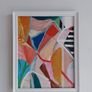 Eclectic Original Framed Painting in Cubist Style OR Figurative Art Image 3