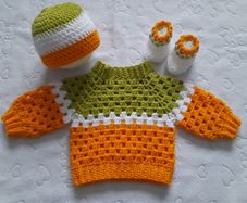 Handmade baby cardigan sets 0-3 months