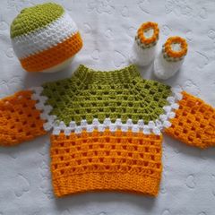 Handmade baby cardigan sets 0-3 months