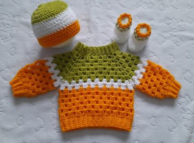Handmade baby cardigan sets 0-3 months