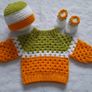 Handmade neutral baby cardy sets 0-3 months Image 4