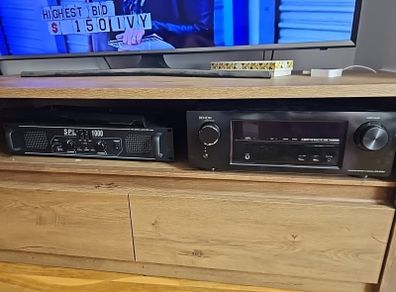 Denon AVR-X1000,  Skytronic pair speakers,  SPL power amplifier,  370 ono
