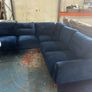 Blue corner sofa set couch Image 6