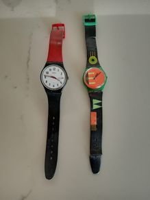 Pair of Vintage 1980s Swatch Watches