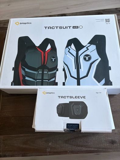 bHaptic tactsuit and tactsleeve