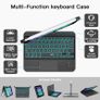 RAYMCRAFT for iPad mini 7 (A17 Pro, 2024) & Mini 6 (2021) Case with Keyboard, 7 Colors Backlit Keyboard with Trackpad, Auto Sleep/Wake, Rotatable Case for iPad mini 7th 6th Gen Black Image 6