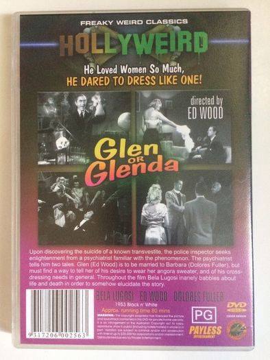 Glen Or Glenda (Ed Wood Film) [1953] Ed Wood, Timothy Farrell, Dolores Fuller & Bela Lugosi [Movie DVD]