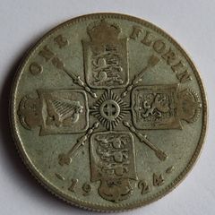 1924 Silver florin 101 years old antique coin