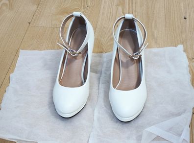 Women Chunky Heeled wedding shoes