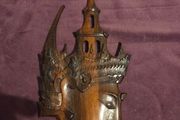Vintage Thai Carved Face Temple Deity
