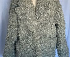 MONKI  Curly Faux Fur Jacket/Teddy Coat Size S