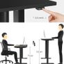 _Electric Desk, Height-Adjustable, Desk Stand, Table Frame with Motor, 120 x 60 x (73-114) cm, Steel, Black Image 3