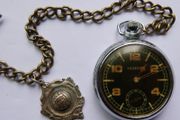 Vintage Ingersoll Pocket Watch with Military style dial (in working order)