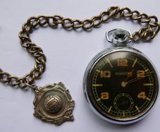 Vintage Ingersoll Pocket Watch with Military style dial (in working order)